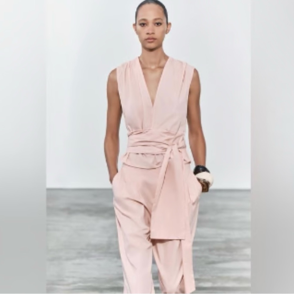 Zara Blush Sleeveless Jumpsuit